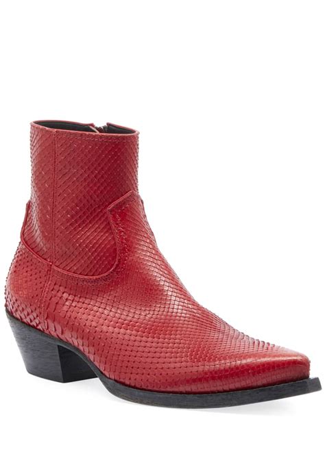 ysl mens ankle boot 2007|saint laurent male boots snakeskin.